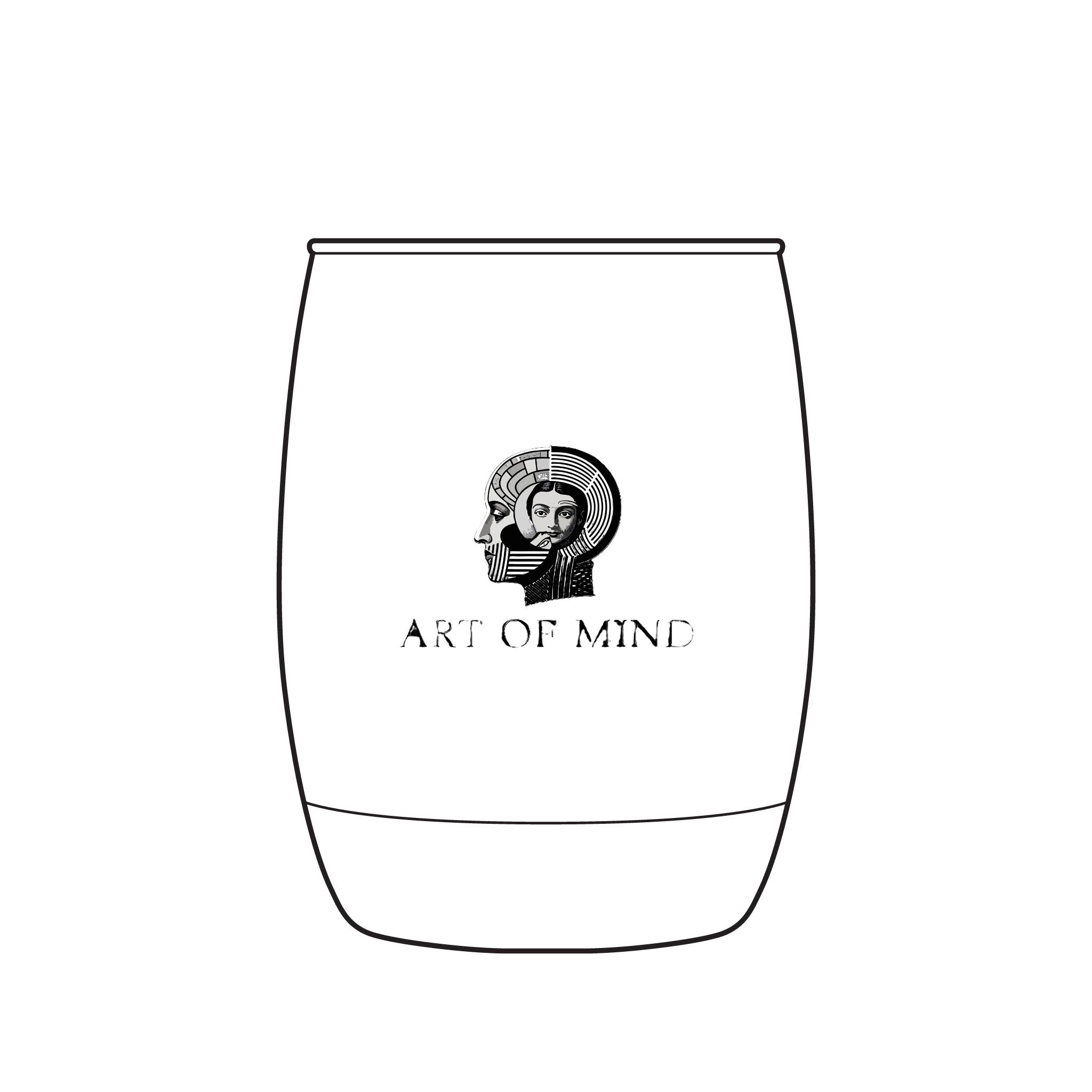 Art of Mind - Engraved 6oz Whiskey Glass — 'Art of Mind' Logo Decanter Glassware, Gift for Whiskey Lovers