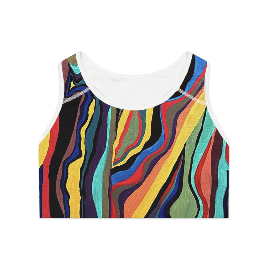 Lines: Sports Bra (AOP)
