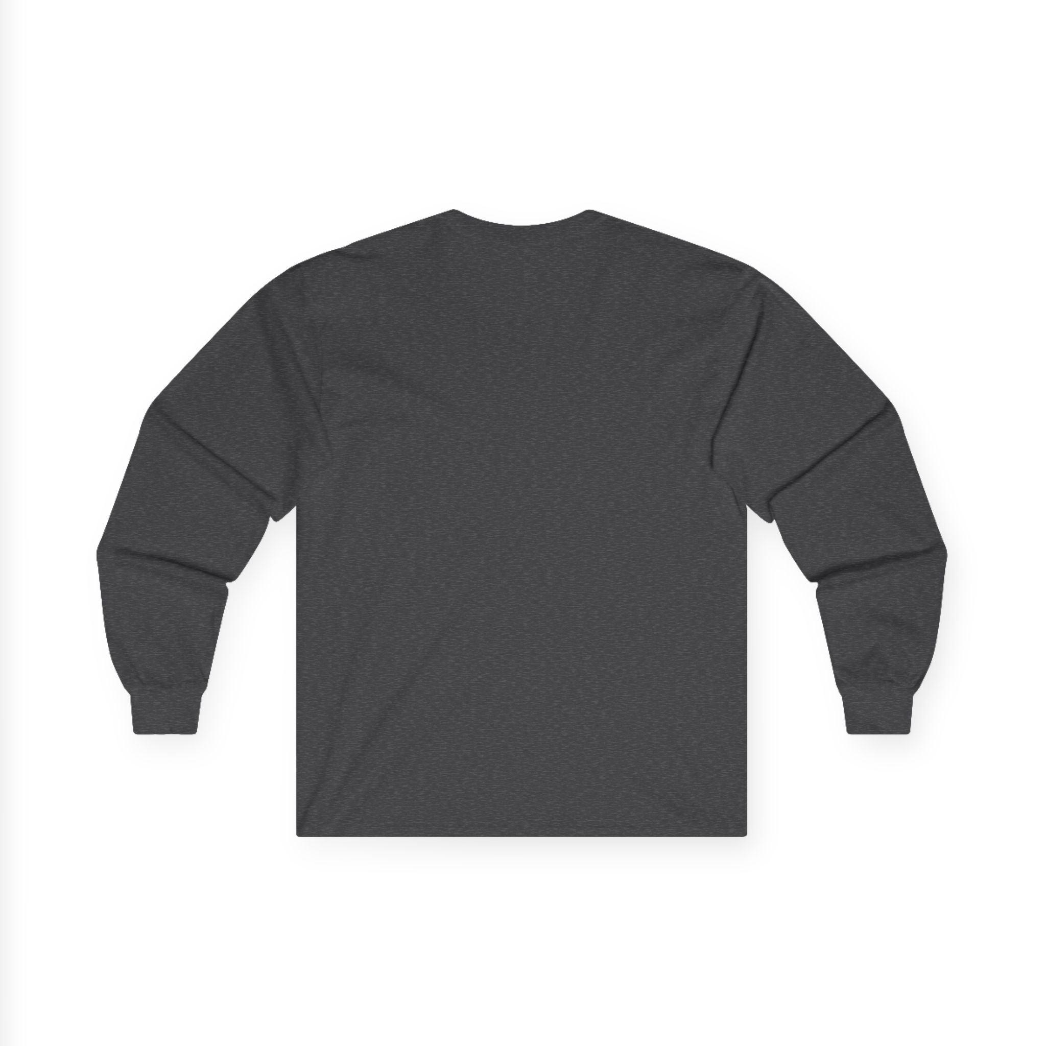 White Dog Portrait Long Sleeve Tee — Brown-Eared Canine Art