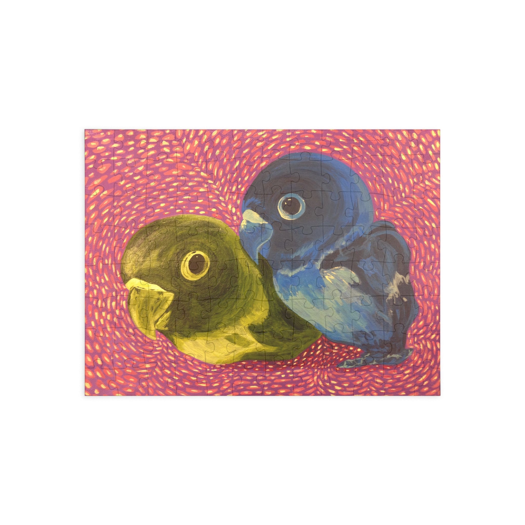 Parakeet - Colorful Lovebirds Puzzle — Bright Parrot Art Jigsaw (96/252/500/1000 pcs)
