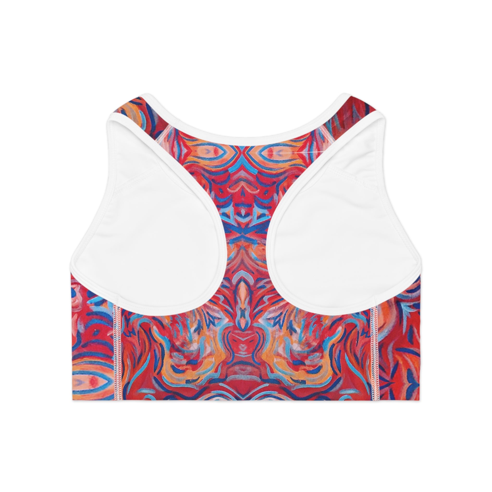 Abstract Flame Swirl: Sports Bra (AOP)
