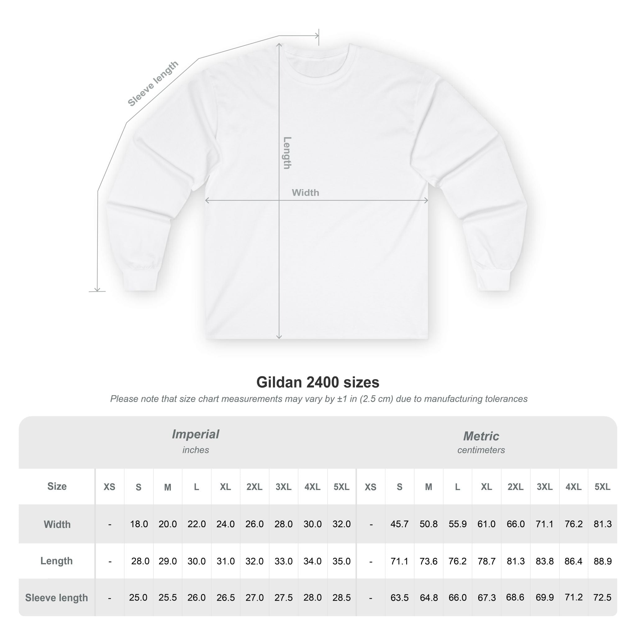 White Dog Portrait Long Sleeve Tee — Brown-Eared Canine Art