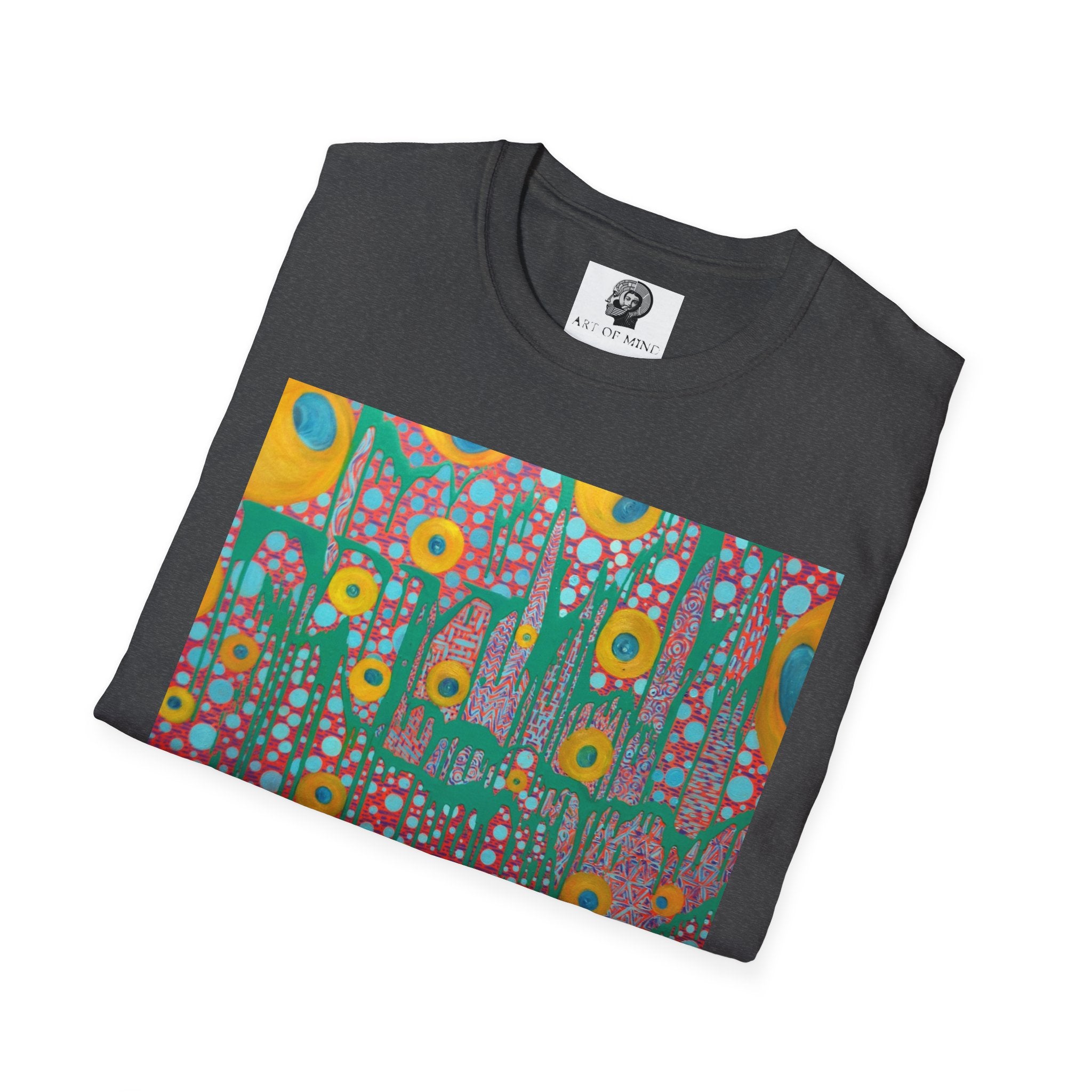 Circumpunct - Floral Sunburst Art T-Shirt — Colorful Abstract Flower Garden Tee