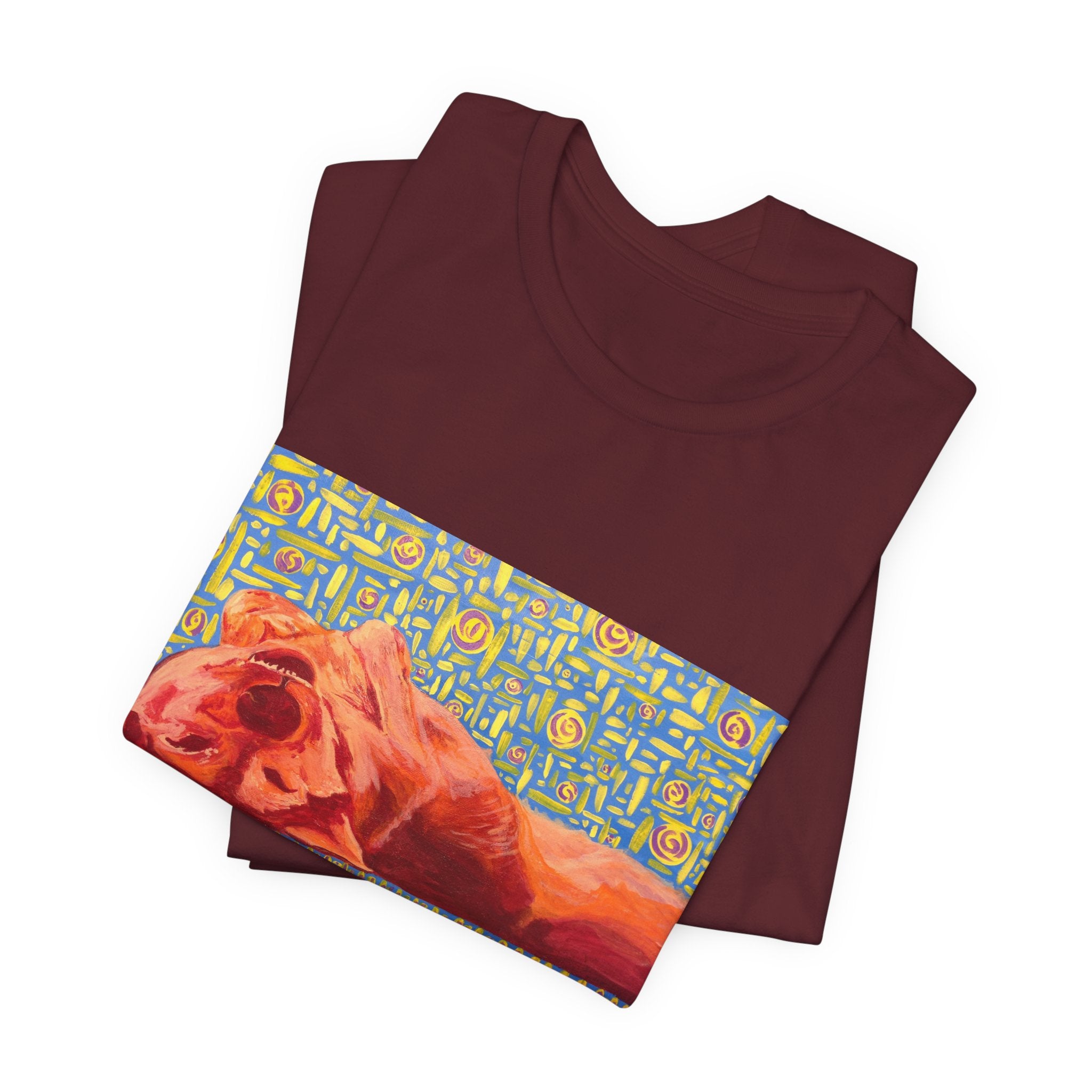 Dog on Back - Sleeping Dog Art Tee — Colorful Pop Art T-Shirt