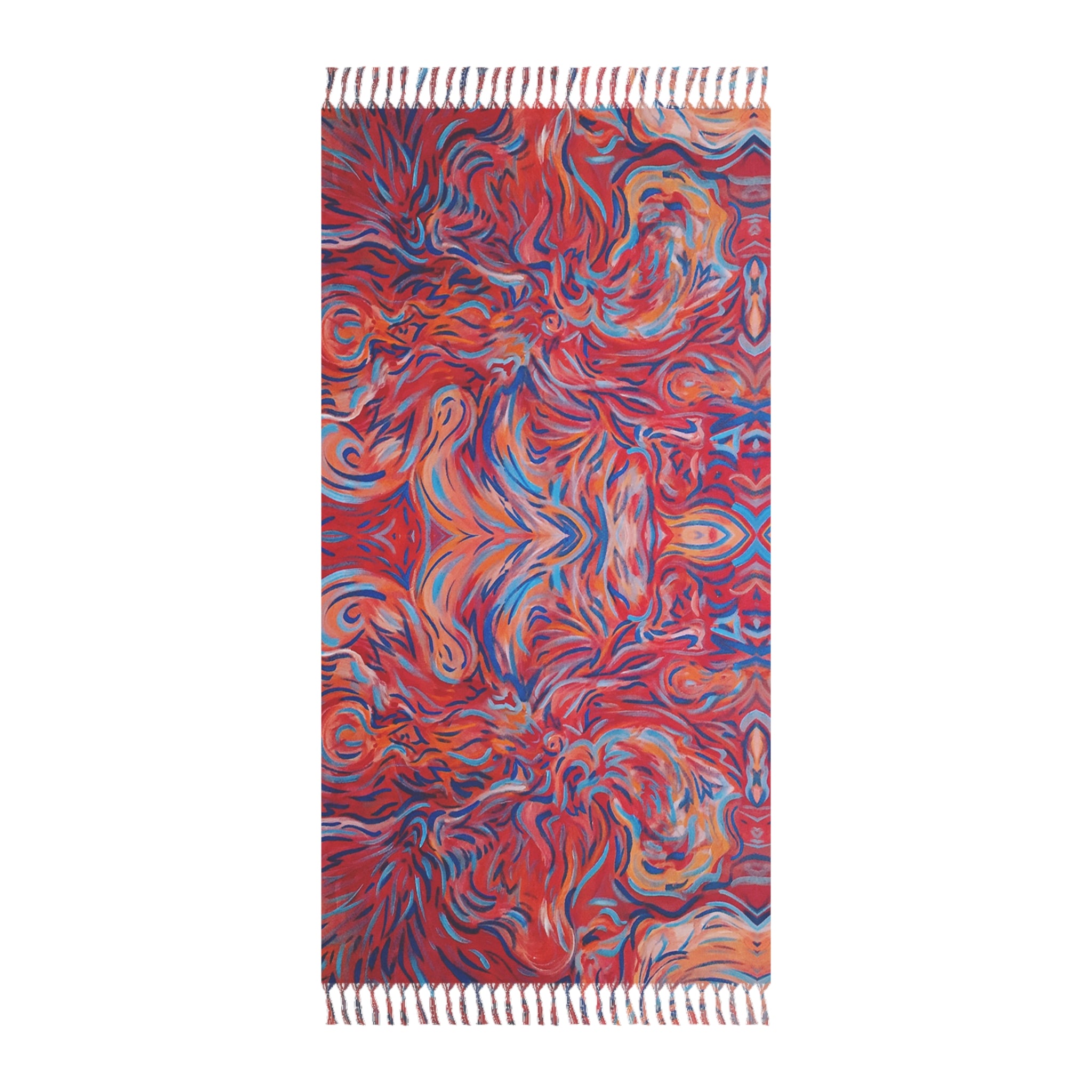 Abstract Flame Swirl: Boho Beach Cloth