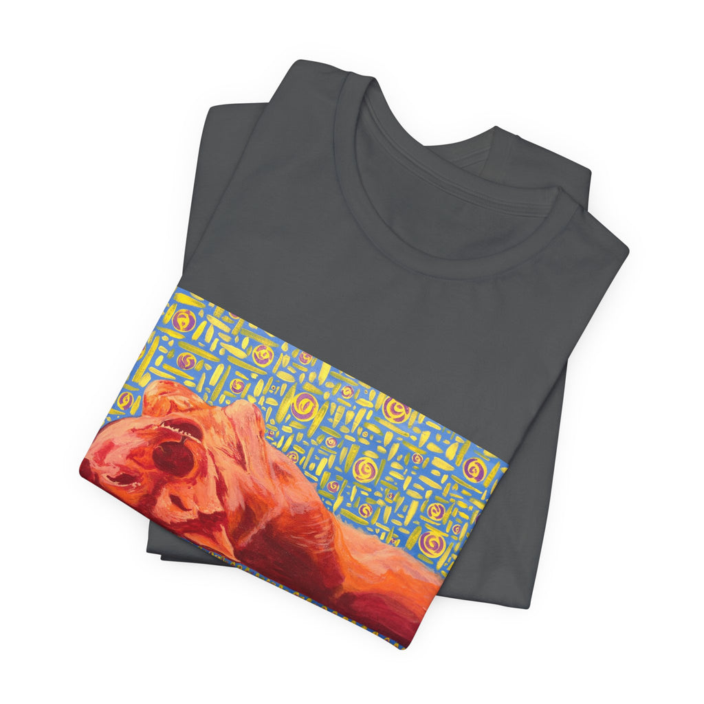 Dog on Back - Sleeping Dog Art Tee — Colorful Pop Art T-Shirt