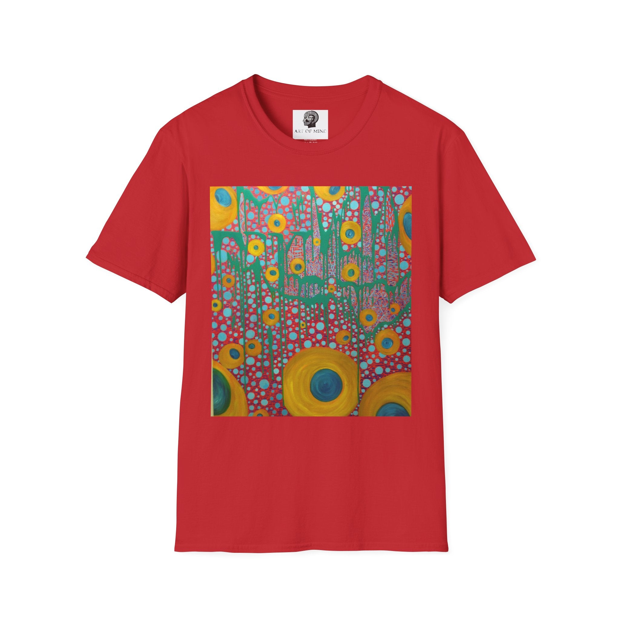 Circumpunct - Floral Sunburst Art T-Shirt — Colorful Abstract Flower Garden Tee