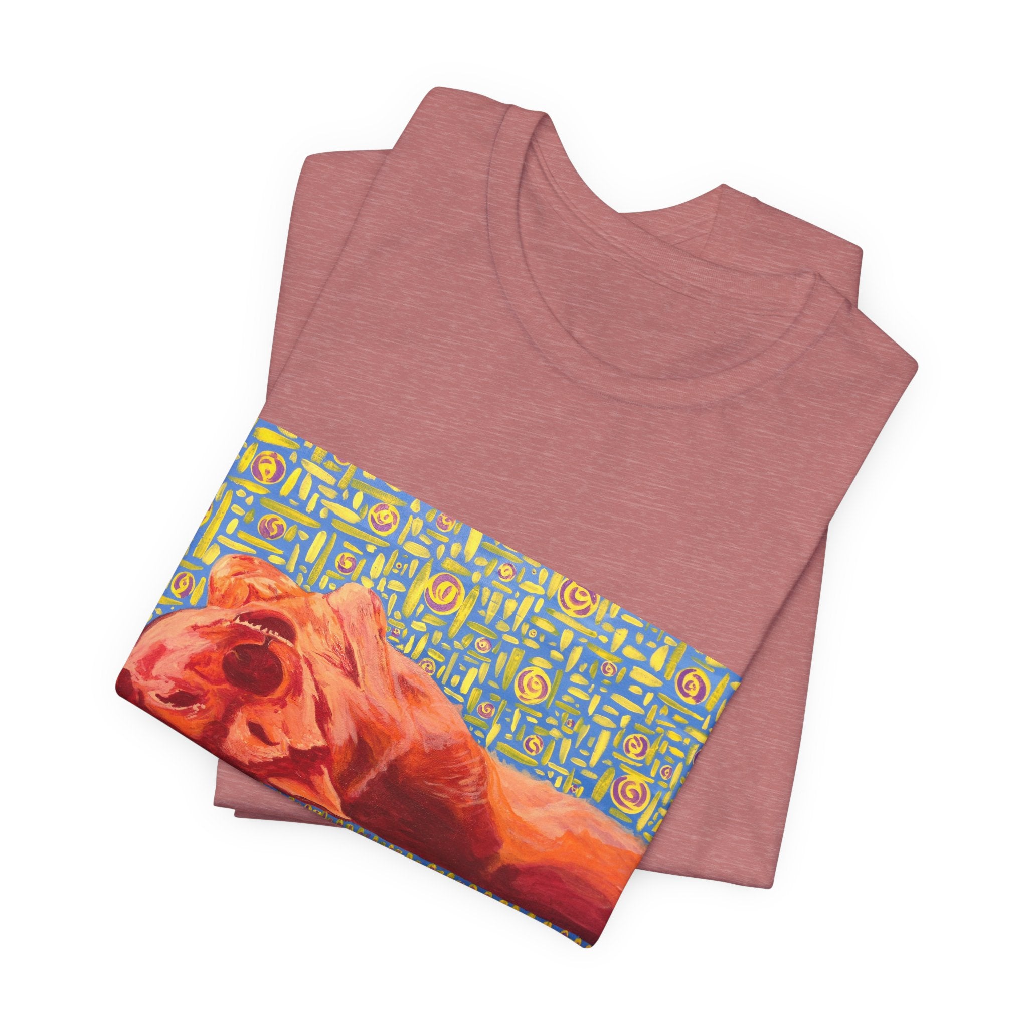 Dog on Back - Sleeping Dog Art Tee — Colorful Pop Art T-Shirt