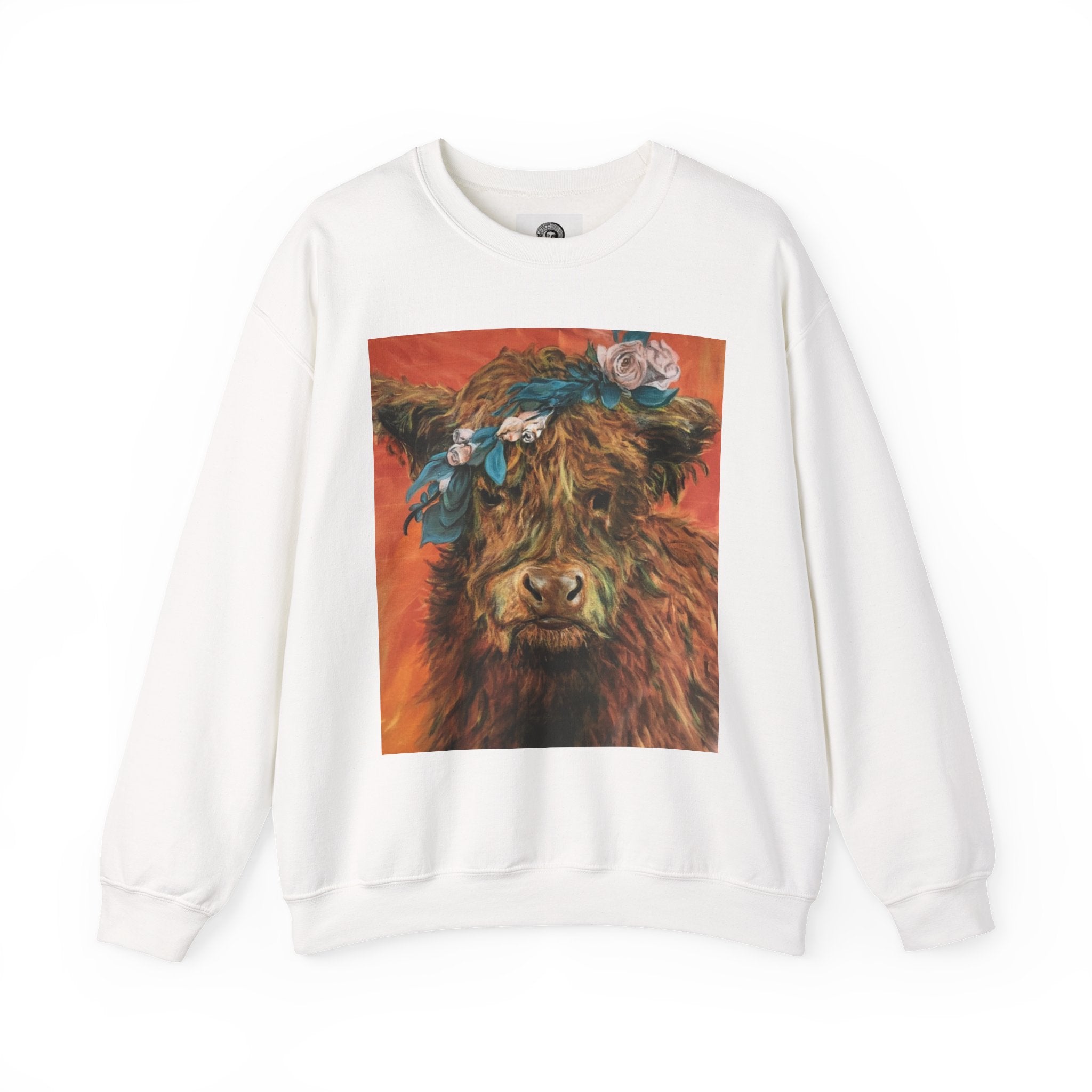Highland Cow Sweatshirt — Flower Crown Farm Chic Crewneck