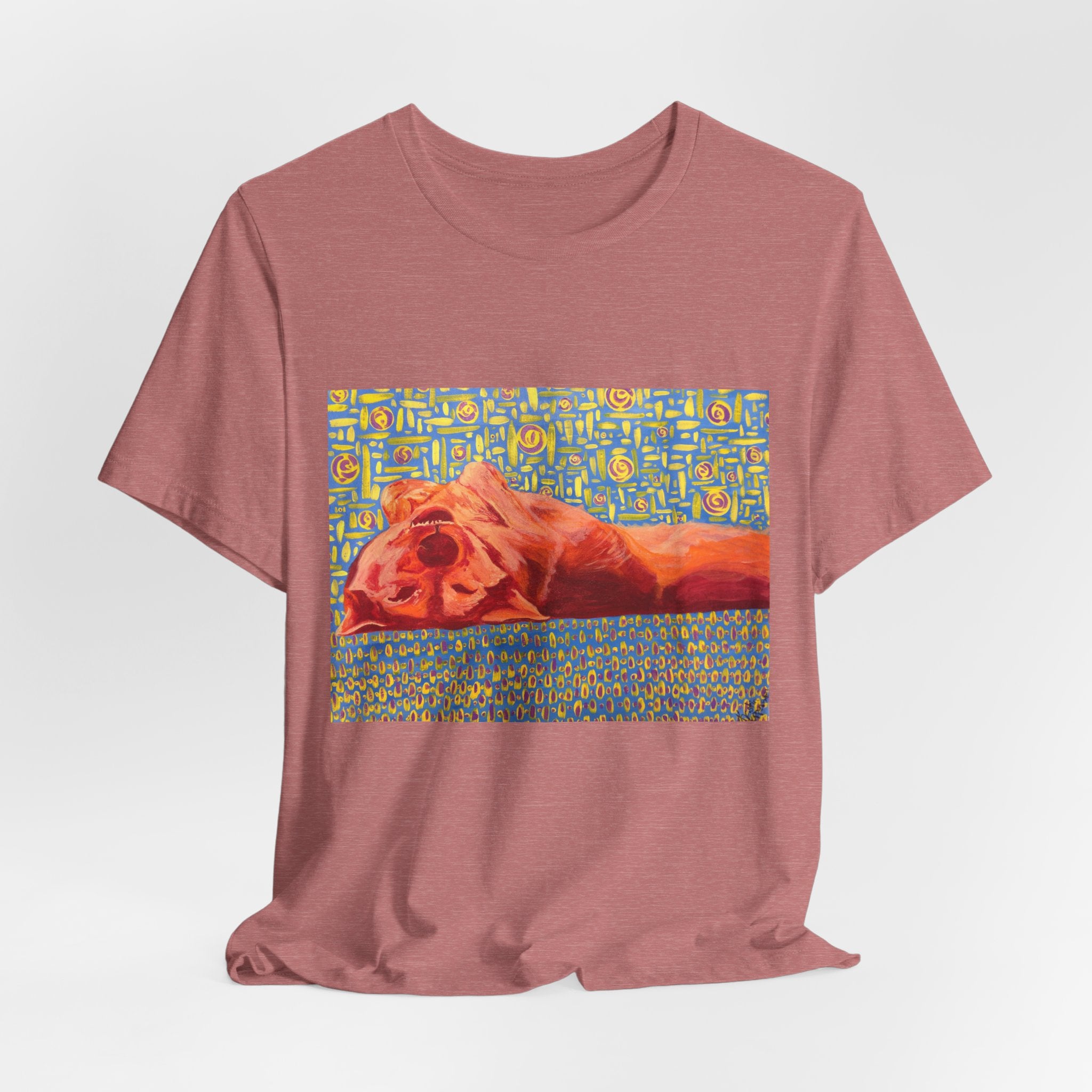 Dog on Back - Sleeping Dog Art Tee — Colorful Pop Art T-Shirt
