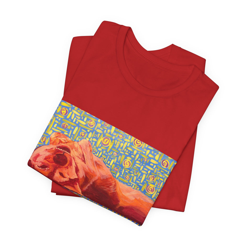 Dog on Back - Sleeping Dog Art Tee — Colorful Pop Art T-Shirt