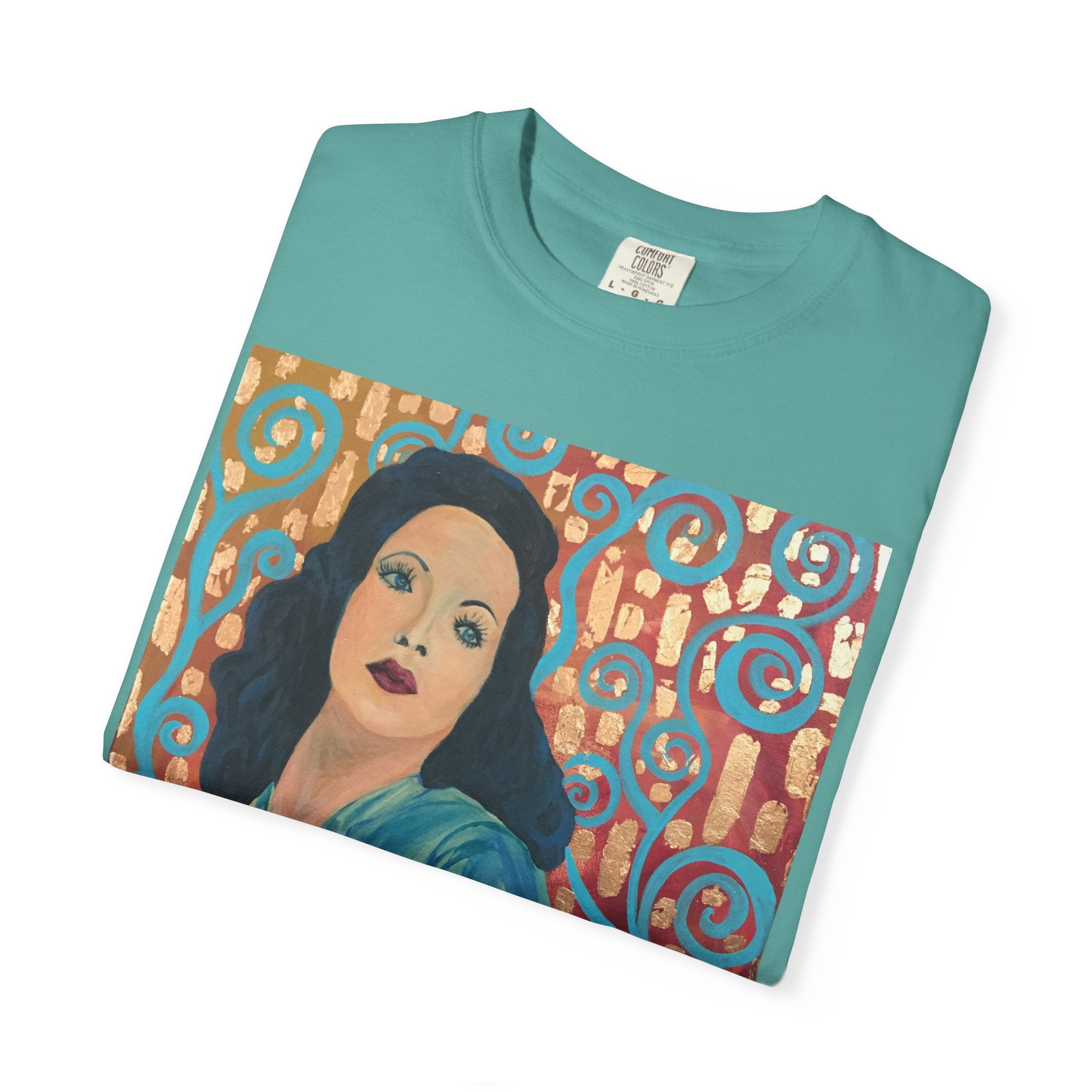 Gene Tierney Painted Portrait T-Shirt — Vintage Hollywood Art Tee