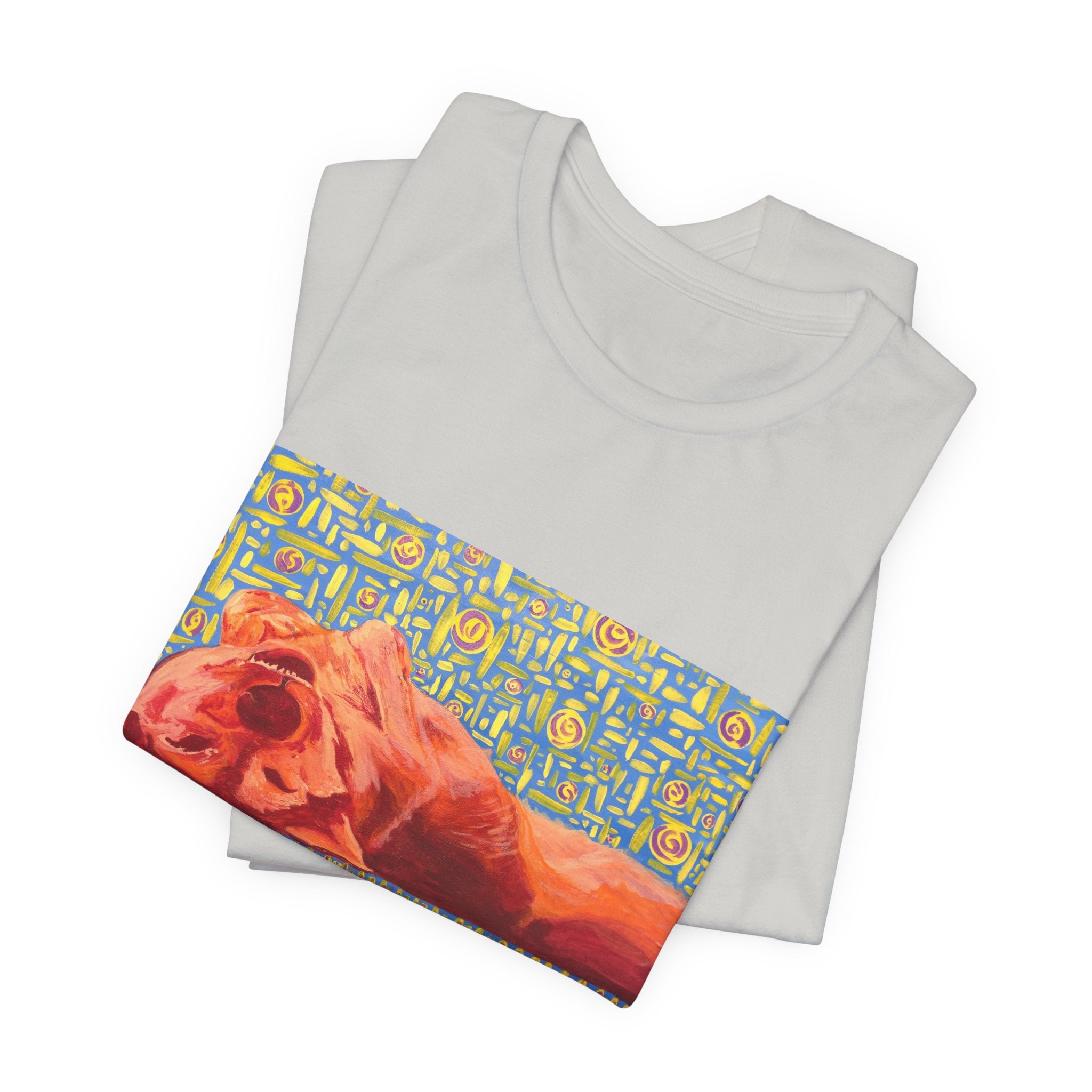 Dog on Back - Sleeping Dog Art Tee — Colorful Pop Art T-Shirt
