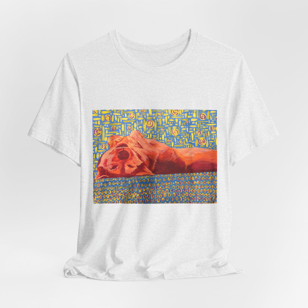 Dog on Back - Sleeping Dog Art Tee — Colorful Pop Art T-Shirt