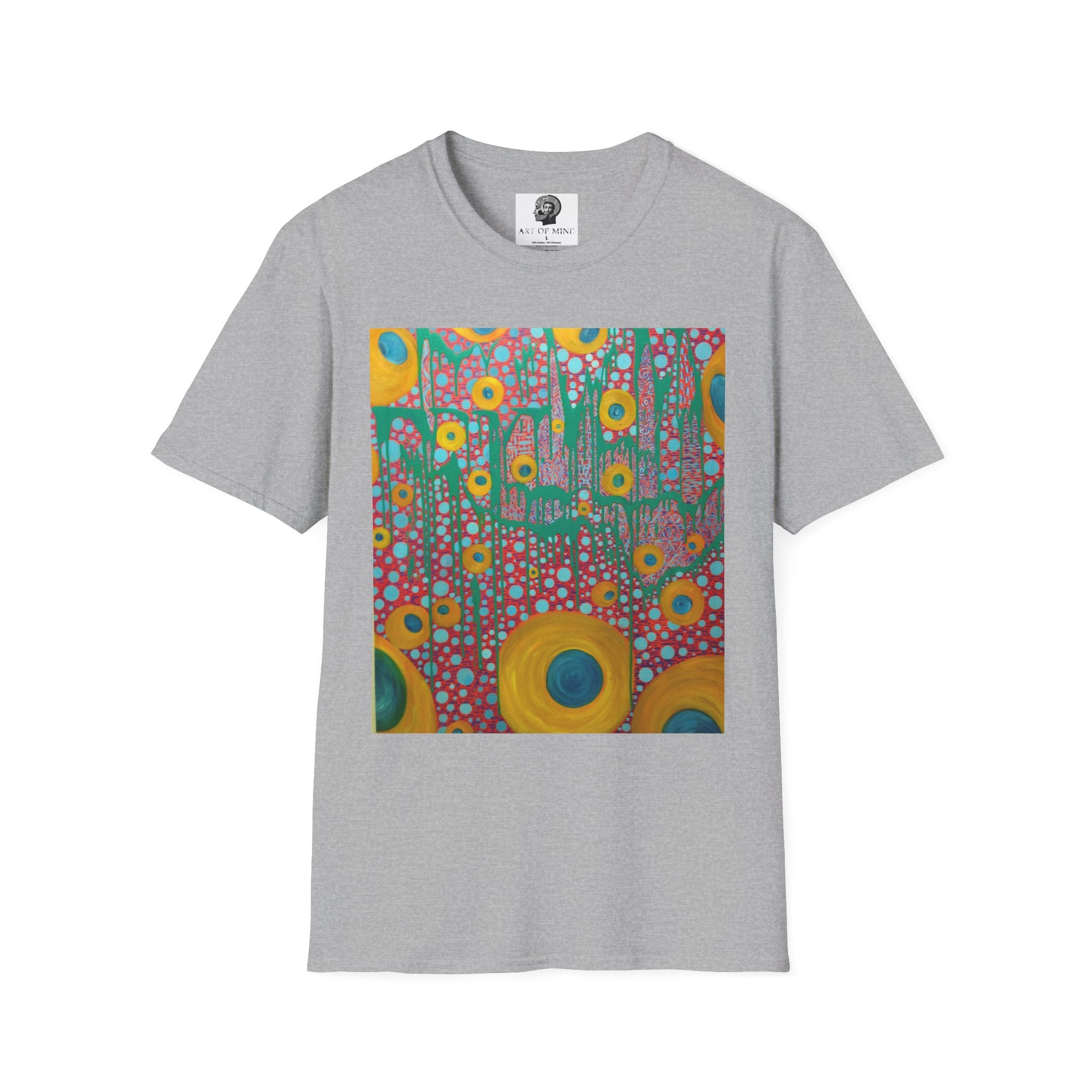 Circumpunct - Floral Sunburst Art T-Shirt — Colorful Abstract Flower Garden Tee