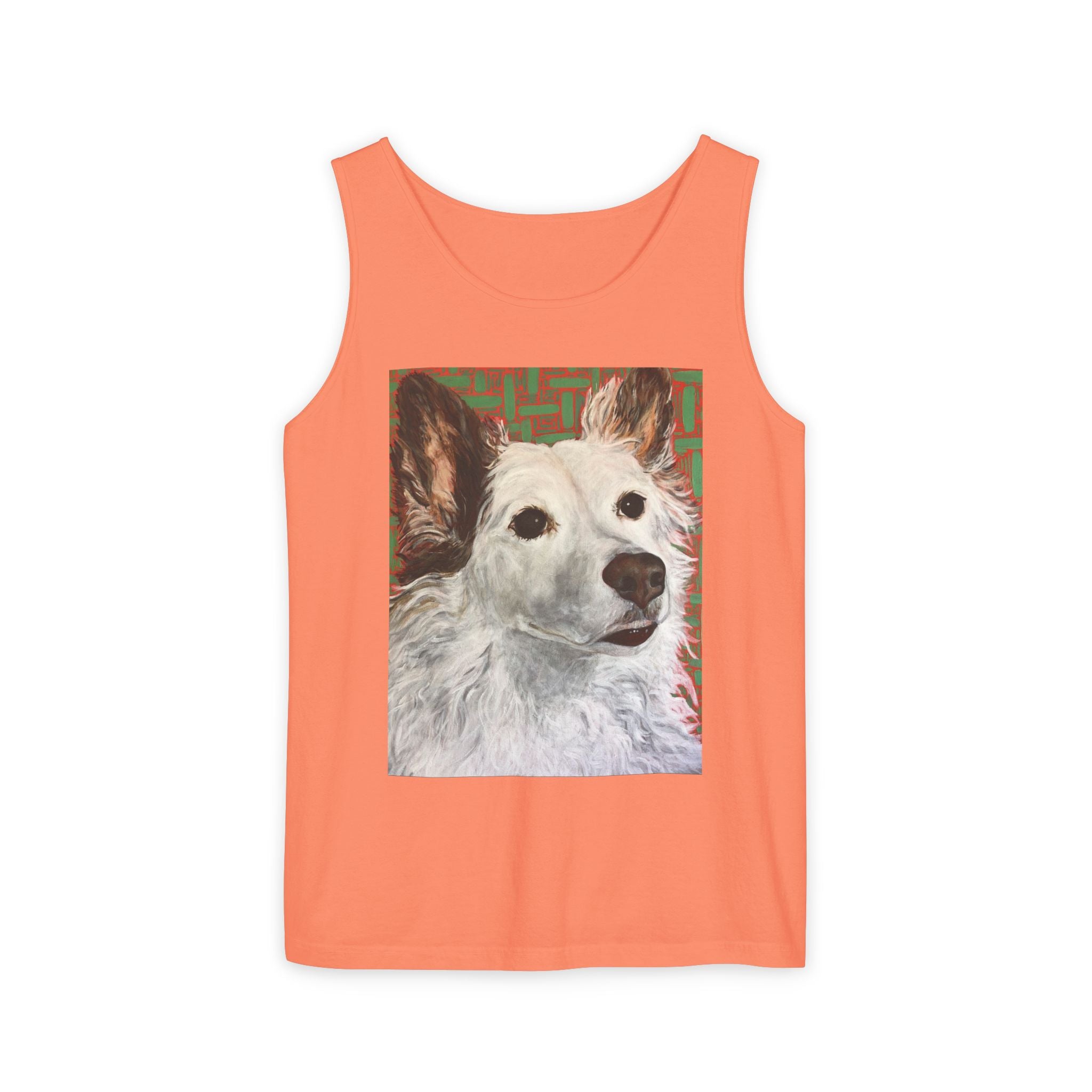 WhiteDog Portrait - Tank Top with Pop-Art Dog Portrait — Cute Pet Graphic Tank