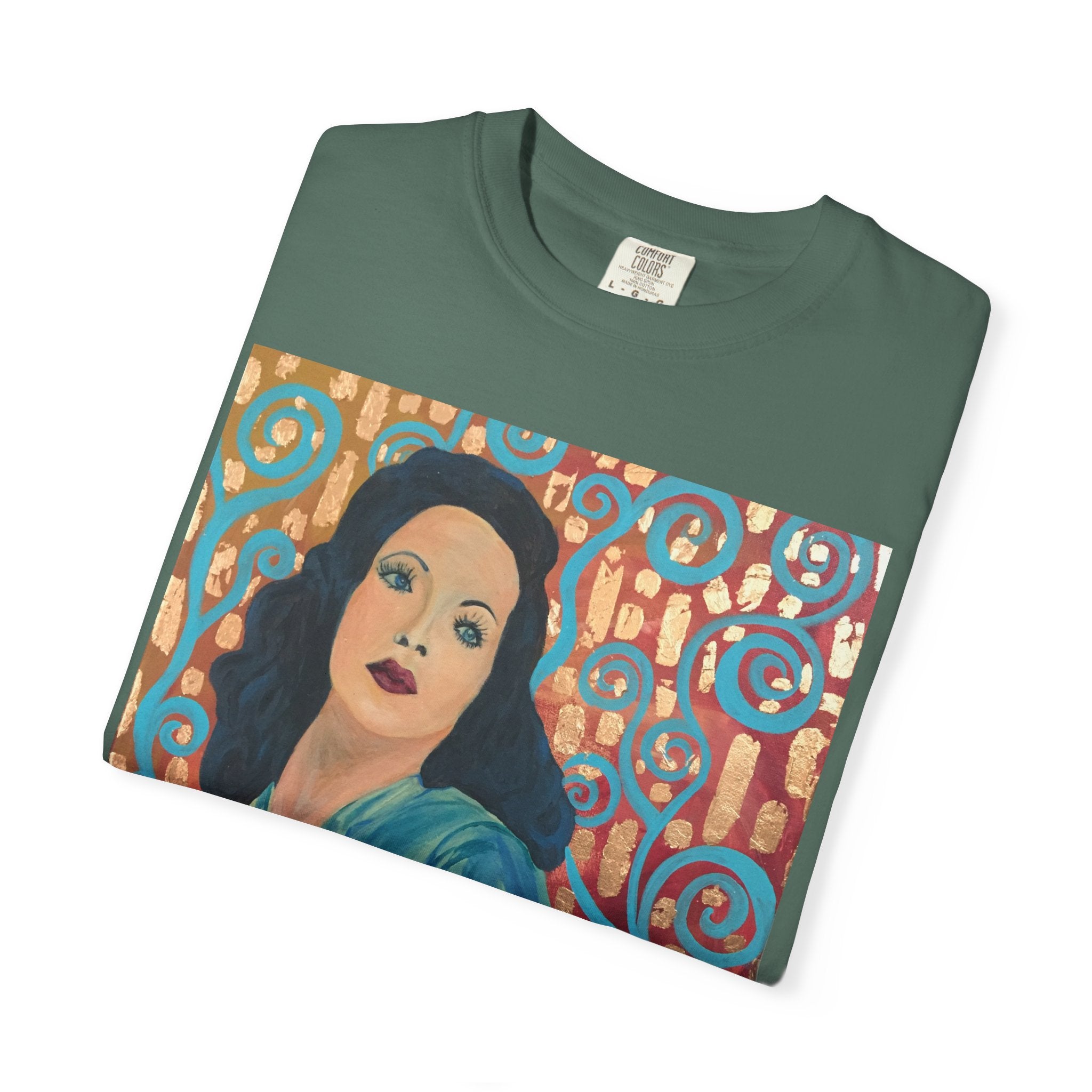 Gene Tierney Painted Portrait T-Shirt — Vintage Hollywood Art Tee